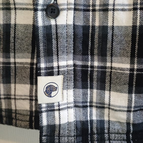 Boston Trader Men’s‎ Sherpa Lined Plaid Flannel Shirt Jacket Medium Black White - Picture 6 of 15